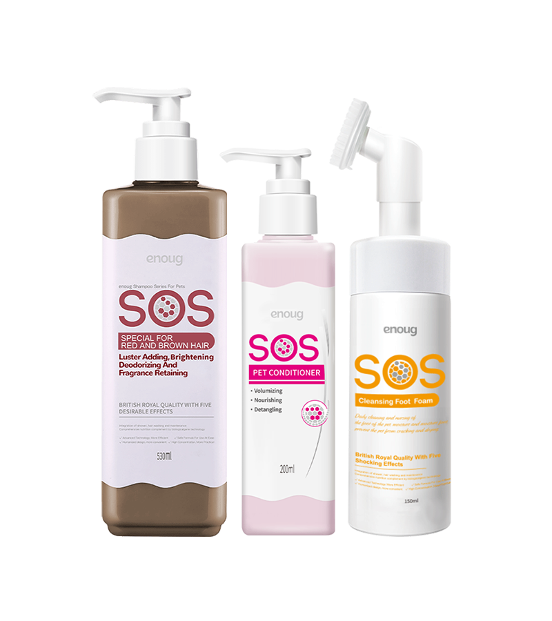 Mali set Crvena Braon 1 + I Wash 1 Sampon za pse Set SOS Braon dlaka 2a