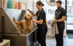 Da li je bolje kupati psa kod kuće ili u salonu? 3 kupati-psa-u-salonu